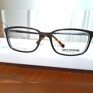NEW True Religion Eyeglass Frame, Rx'able, Unisex trendy Brown Glasses 54-17-140
